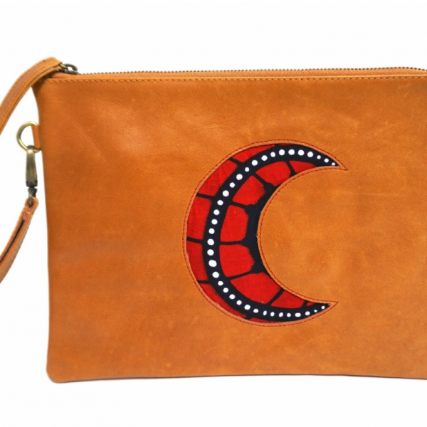 moon cluch bag (natural)