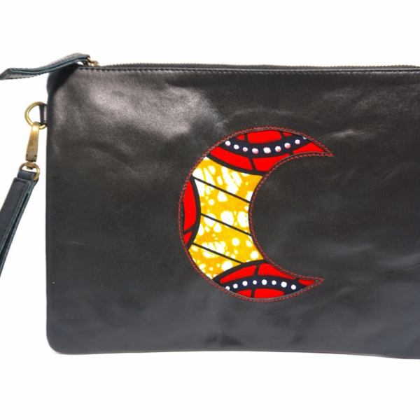 moon cluch bag (black)