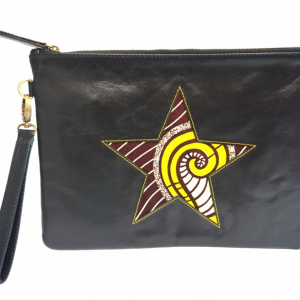 star cluch bag (black)